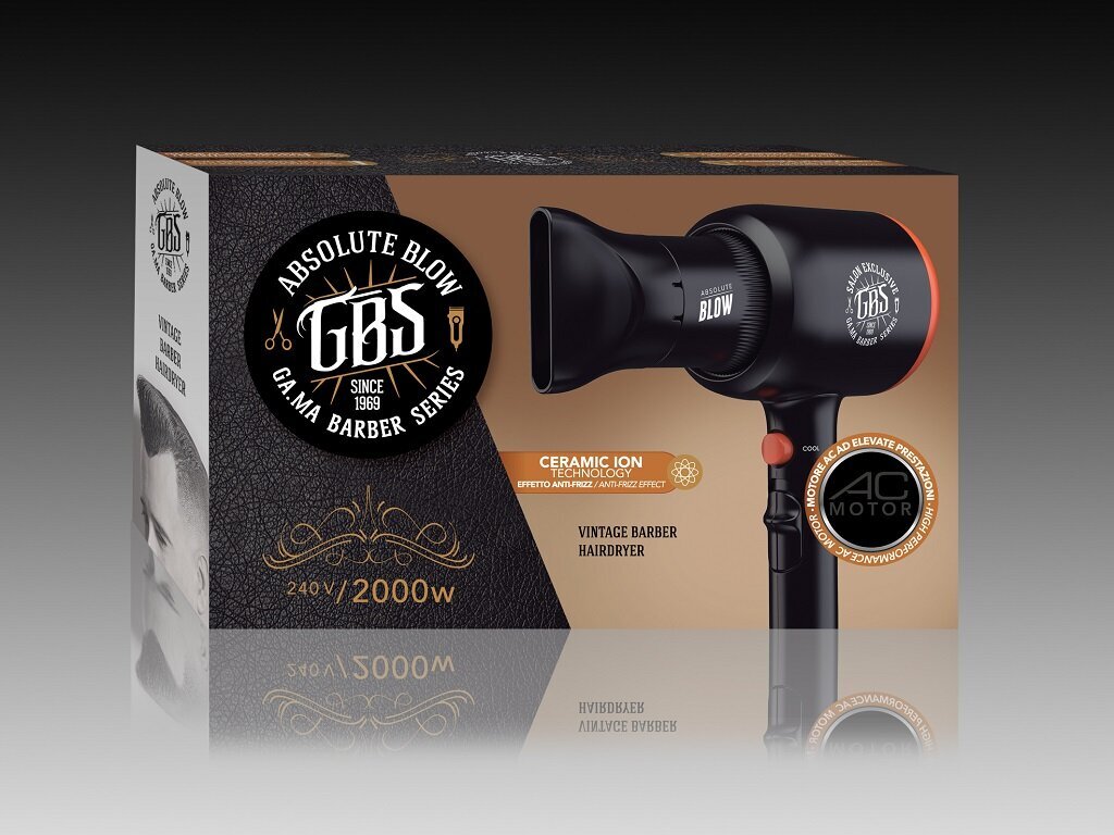 GA. MA GBS Blow Barber Series Hiustenkuivaaja ionisoinnilla, 2000W hinta ja tiedot | Hiustenkuivaajat | hobbyhall.fi