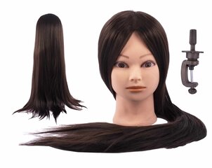 Koulutusparta brunetteja, synteettisiä hiuksia, 60 cm hinta ja tiedot | Hiustarvikkeet | hobbyhall.fi