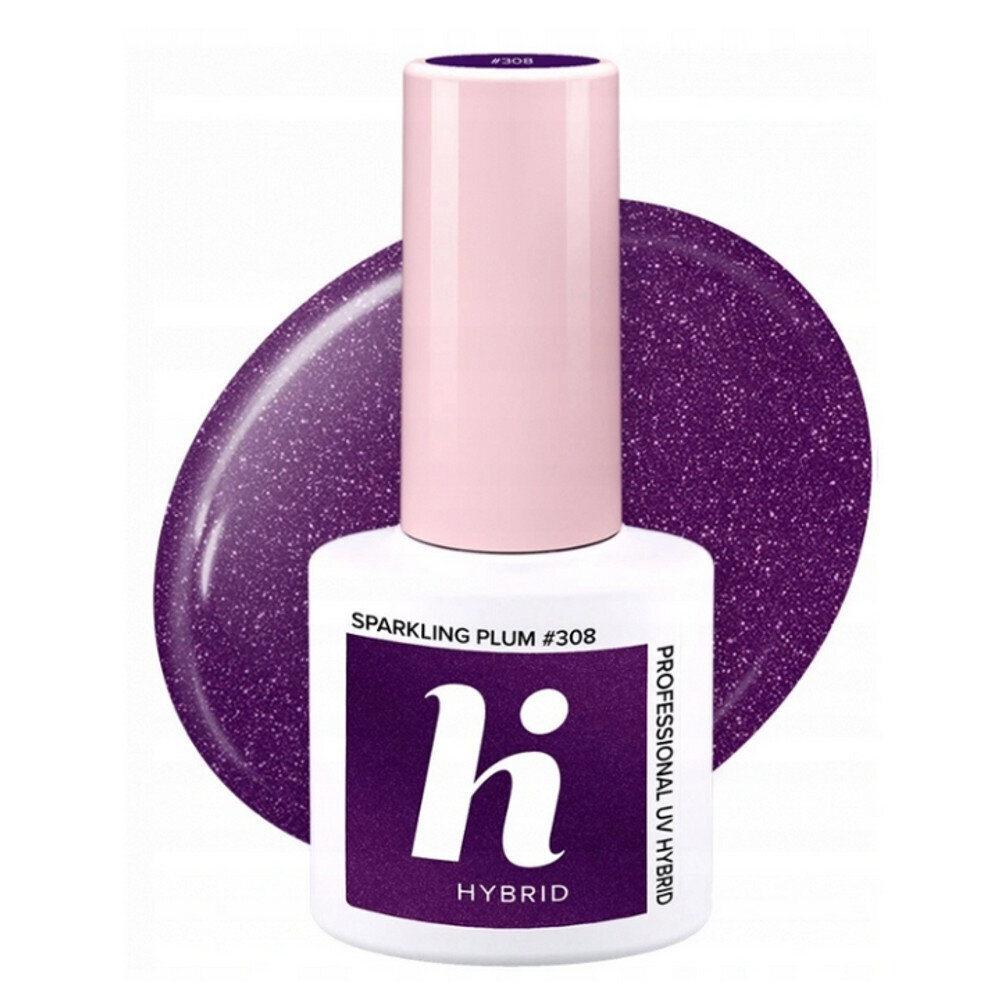 Hi Hybrid hybridilakka #308 Sparkling Plum 5ml hinta ja tiedot | Kynsilakat ja kynsienhoitotuotteet | hobbyhall.fi