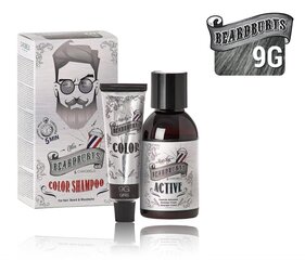 BEARDBURYS Hiusväri shampoo, parta ja viikset, 9G Harmaa hinta ja tiedot | Hiusvärit | hobbyhall.fi