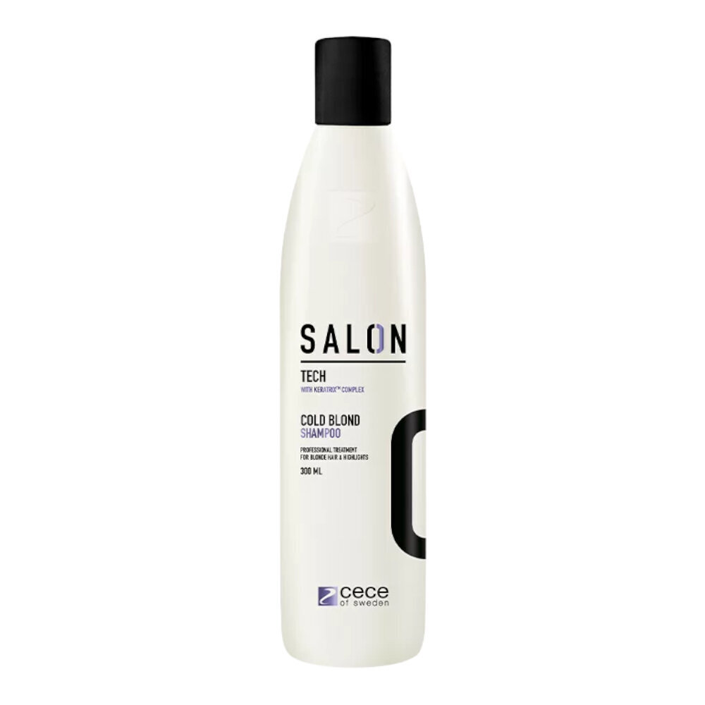 CeCe Salon Tech Cold Blond, vaalean, harmaitten ja raidallisten hiusten shampoo, 300ml hinta ja tiedot | Shampoot | hobbyhall.fi