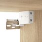 vidaXL Peilikaappi LED-valoilla Sonoma-tammi 91x15x76,5 cm hinta ja tiedot | Kylpyhuonekaapit | hobbyhall.fi