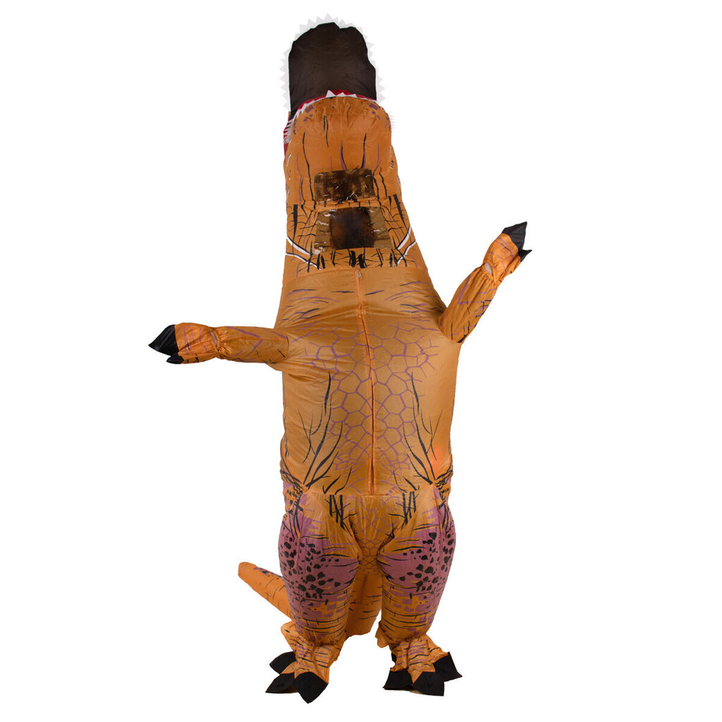 Jättimäinen ruskea puhallettava dinosauruspuku, T-REX, 1,5-1,9 m. hinta ja tiedot | Naamiaisasut | hobbyhall.fi