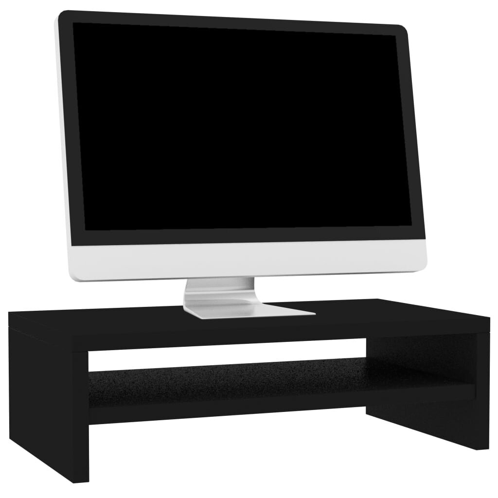 vidaXL Näyttökoroke musta 42x24x13 cm lastulevy hinta ja tiedot | Tietokonepöydät ja työpöydät | hobbyhall.fi