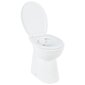vidaXL Korkea reunaton WC Soft Close 7 cm korkeampi keraaminen valk. hinta ja tiedot | WC-istuimet | hobbyhall.fi