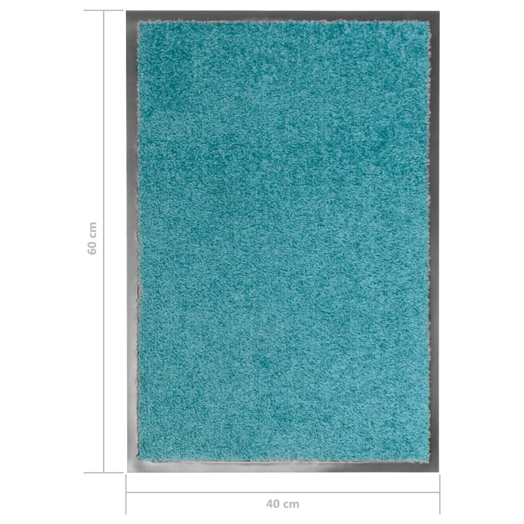 vidaXL Ovimatto pestävä sinivihreä 40x60 cm hinta ja tiedot | Ovimatot | hobbyhall.fi