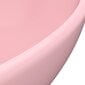 vidaXL Ylellinen pesuallas ovaali matta pinkki 40x33 cm keraaminen hinta ja tiedot | Pesualtaat | hobbyhall.fi