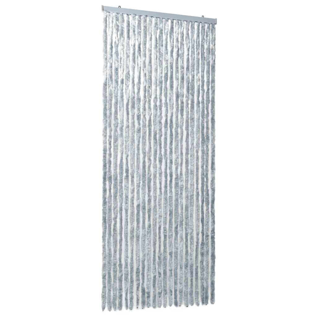 vidaXL Hyönteisverho valkoinen ja harmaa 90x220 cm Chenille hinta ja tiedot | Hyttysverkot | hobbyhall.fi