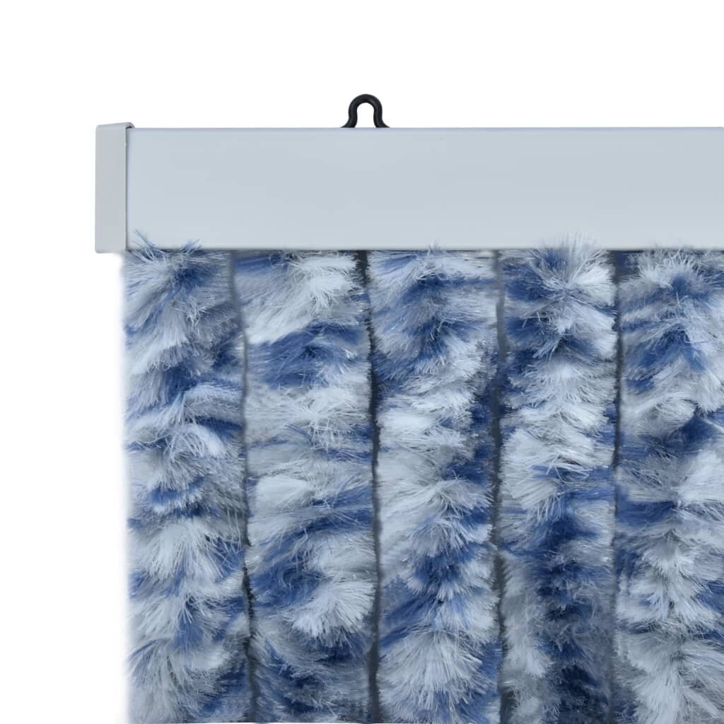 vidaXL Hyönteisverho sininen, valkoinen ja hopea 100x220 cm Chenille hinta ja tiedot | Hyttysverkot | hobbyhall.fi