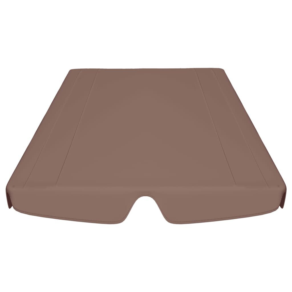 vidaXL Vaihtokatos puutarhakeinuun ruskea 150/130x105/70 cm hinta ja tiedot | Puutarhakeinut | hobbyhall.fi