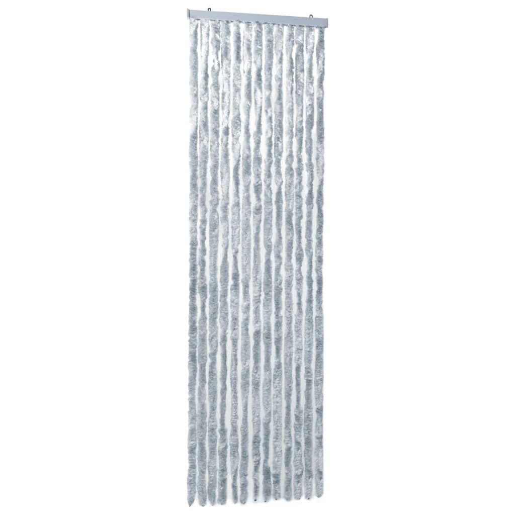 vidaXL Hyönteisverho harmaavalkoinen 56x200 cm Chenille hinta ja tiedot | Hyttysverkot | hobbyhall.fi