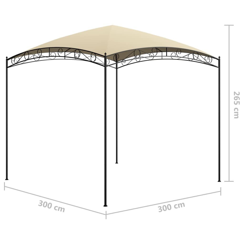 vidaXL Huvimaja 3x3x2,65 m kerma 180 g/m² hinta ja tiedot | Puutarhapaviljongit | hobbyhall.fi