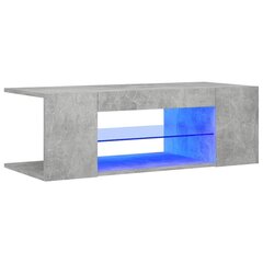 vidaXL TV-taso LED-valoilla betoninharmaa 90x39x30 cm hinta ja tiedot | TV-tasot | hobbyhall.fi