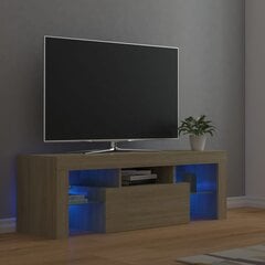 vidaXL TV-taso LED-valoilla Sonoma-tammi 120x35x40 cm hinta ja tiedot | TV-tasot | hobbyhall.fi