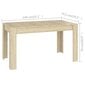 vidaXL Ruokapöytä Sonoma-tammi 140x74,5x76 cm lastulevy hinta ja tiedot | Ruokapöydät | hobbyhall.fi