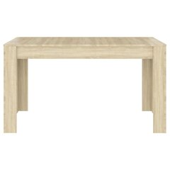 vidaXL Ruokapöytä Sonoma-tammi 140x74,5x76 cm lastulevy hinta ja tiedot | Ruokapöydät | hobbyhall.fi