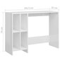 vidaXL Työpöytä korkeakiilto valkoinen 102,5x35x75 cm lastulevy hinta ja tiedot | Tietokonepöydät ja työpöydät | hobbyhall.fi
