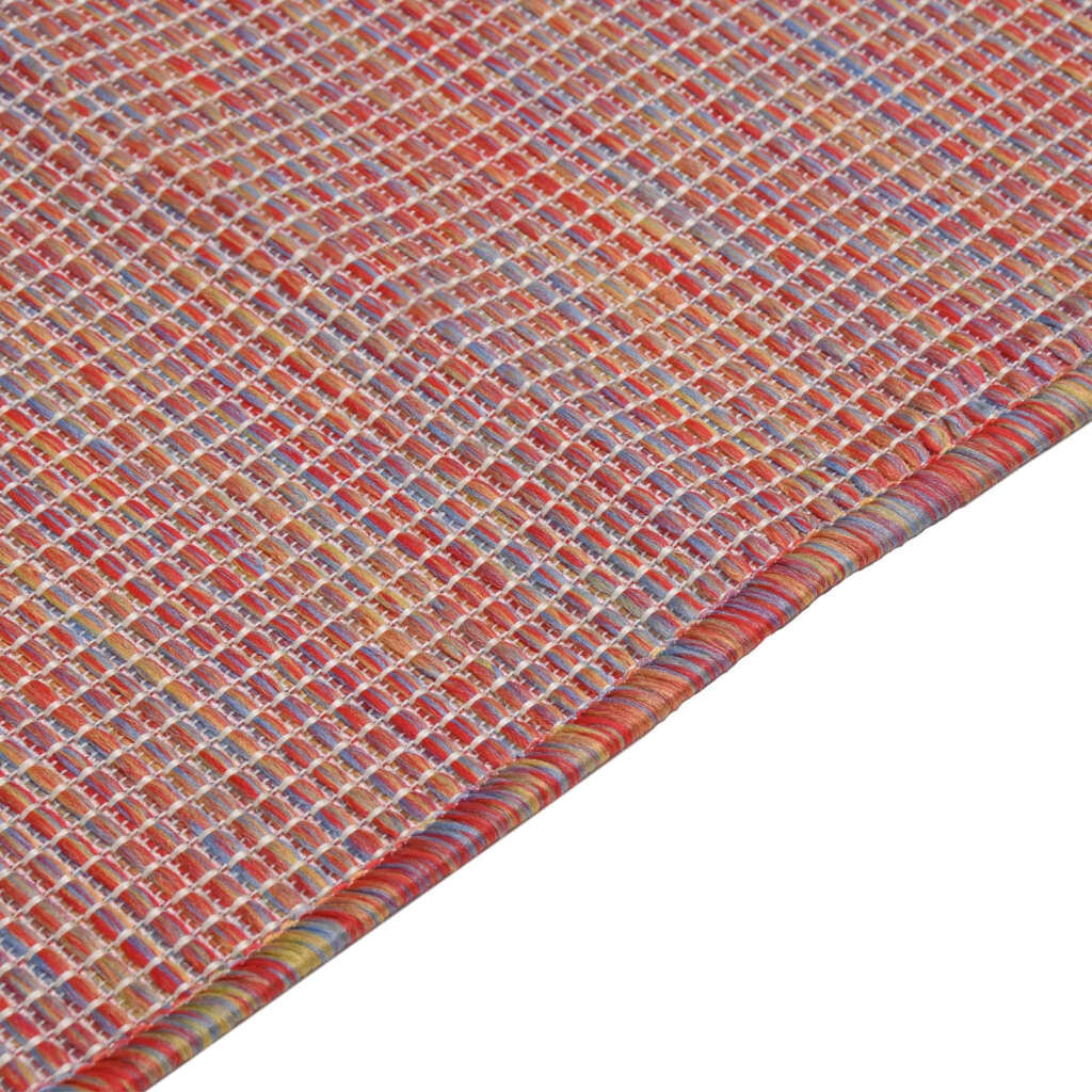 vidaXL Ulkomatto Flatweave 100x200 cm punainen hinta ja tiedot | Isot matot | hobbyhall.fi