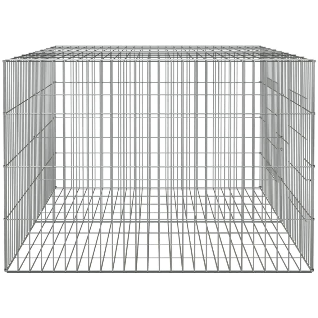 vidaXL 2-paneelinen Kanihäkki 110x79x54 cm galvanoitu rauta hinta ja tiedot | Pieneläinten häkit ja tarvikkeet | hobbyhall.fi