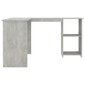 vidaXL L-muotoinen kulmapöytä betoninharmaa 120x140x75 cm lastulevy hinta ja tiedot | Tietokonepöydät ja työpöydät | hobbyhall.fi