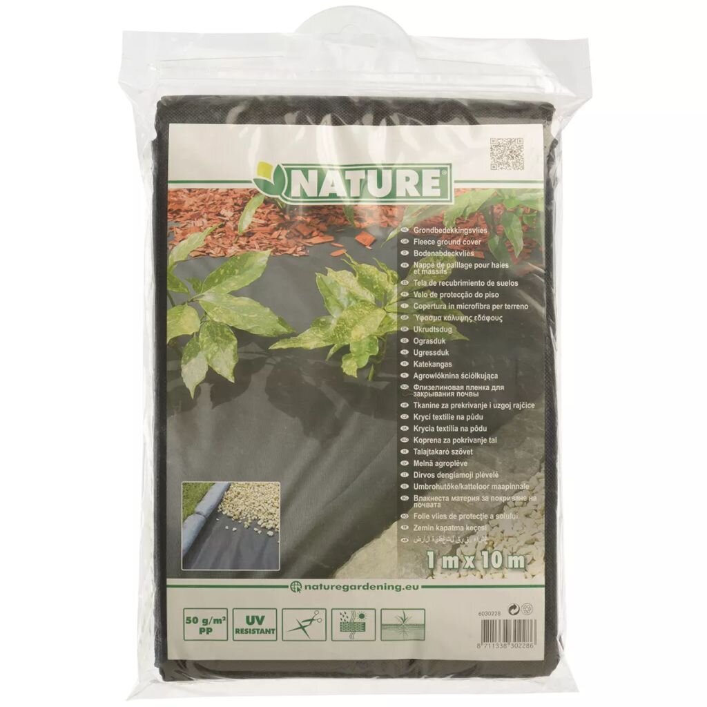 Nature Maasuojakalvo 1 x 10 m musta 6030228 hinta ja tiedot | Puutarhatyökalut | hobbyhall.fi