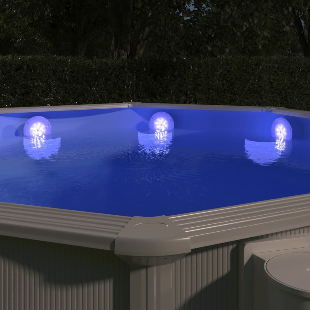 vidaXL Upotettava kelluva uima-altaan LED-valaisin kaukosäädin hinta ja tiedot | Uima-allastarvikkeet | hobbyhall.fi