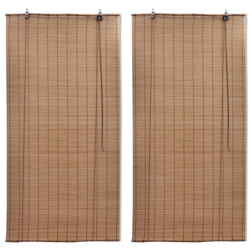 vidaXL Bambu rullaverhot 2kpl 150 x 220 cm ruskea hinta ja tiedot | Rullaverhot | hobbyhall.fi