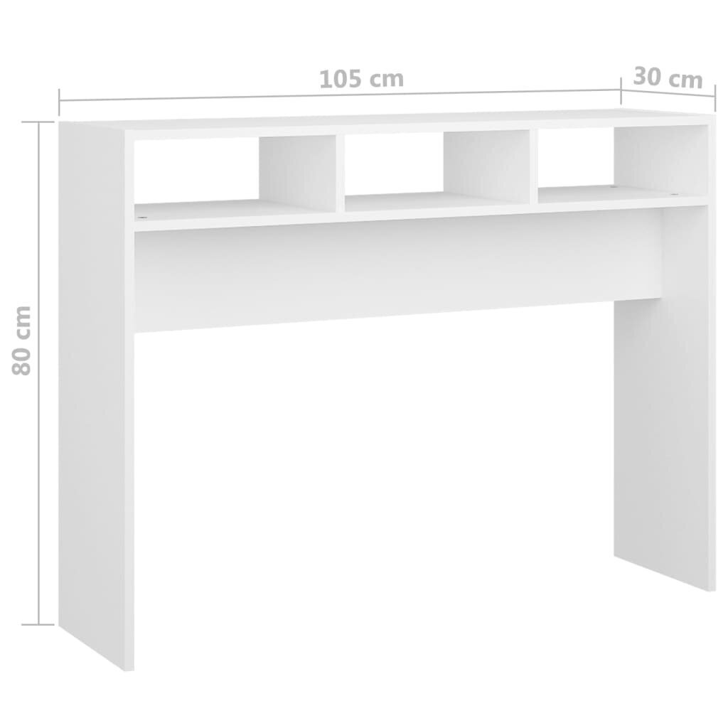 vidaXL Konsolipöytä valkoinen 105x30x80 cm lastulevy hinta ja tiedot | Sivupöydät | hobbyhall.fi