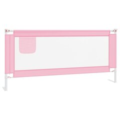 vidaXL Turvalaita sänkyyn pinkki 200x25 cm kangas hinta ja tiedot | Lasten turvallisuus | hobbyhall.fi