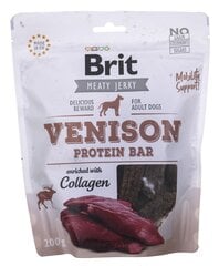Brit Jerky Venison Protein Bar hirvenlihalla, 200 g hinta ja tiedot | Brit Koirat | hobbyhall.fi