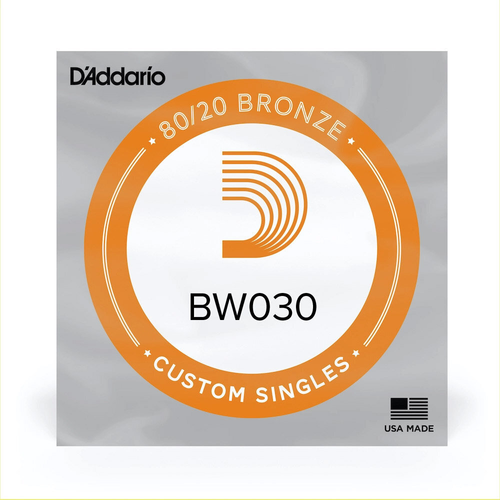 Kielet akustiselle kitaralle D'Addario Single 80/20 Bronze 0.030 BW030 hinta ja tiedot | Soittimien lisätarvikkeet | hobbyhall.fi