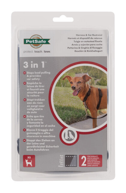 PetSafe 3in1 koiran valjaat, XS, musta hinta ja tiedot | Koiran valjaat ja kaulapannat | hobbyhall.fi