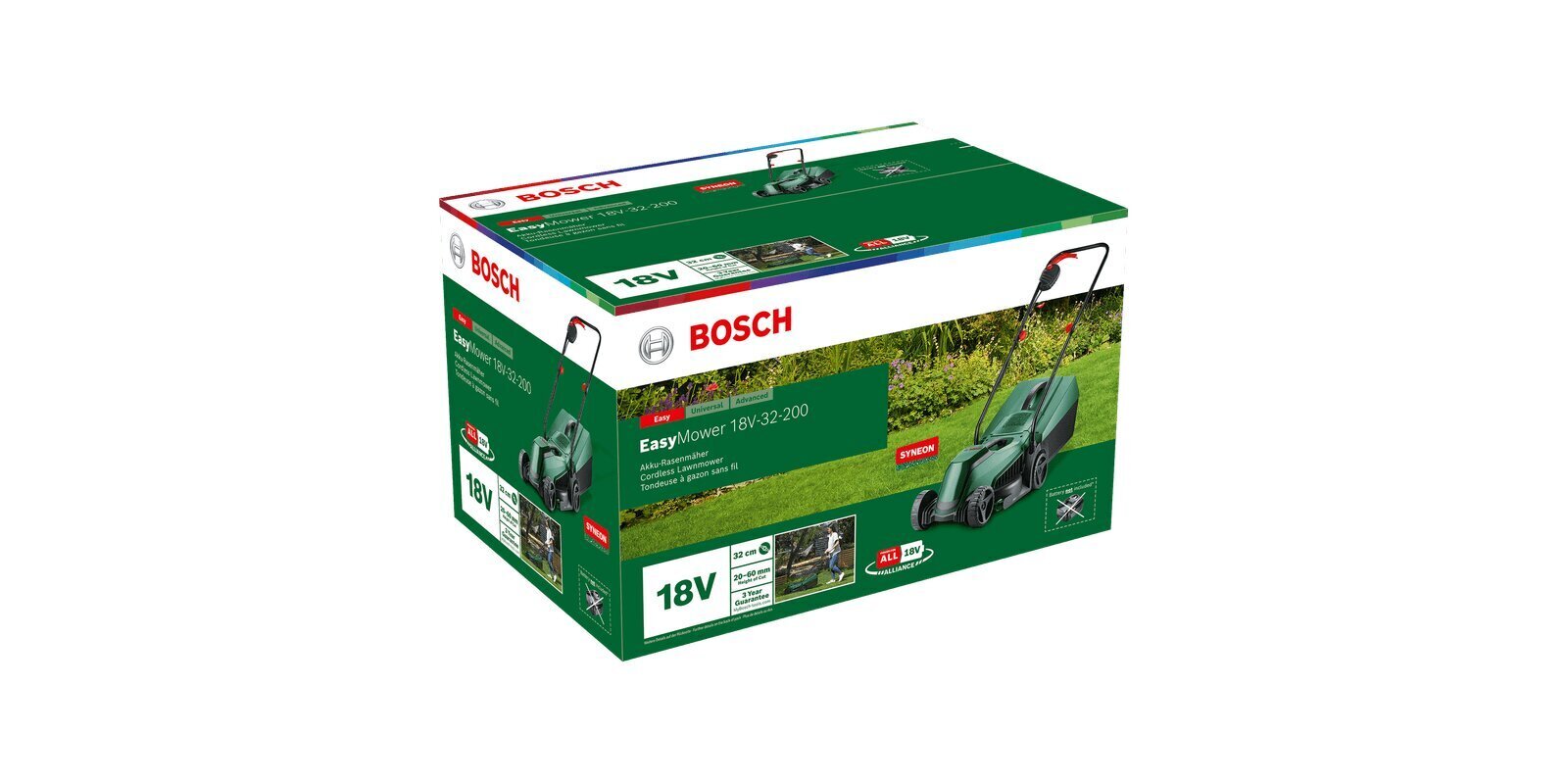 Langaton ruohonleikkuri Bosch Easy Mower, 18V-32-200, ilman akkua ja laturia hinta ja tiedot | Ruohonleikkurit | hobbyhall.fi