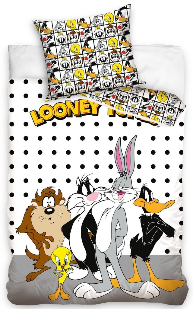 Lasten Pussilakana Looney Tunes, 140x200, 2 osaa hinta ja tiedot | Vuodevaatteet lapsille | hobbyhall.fi