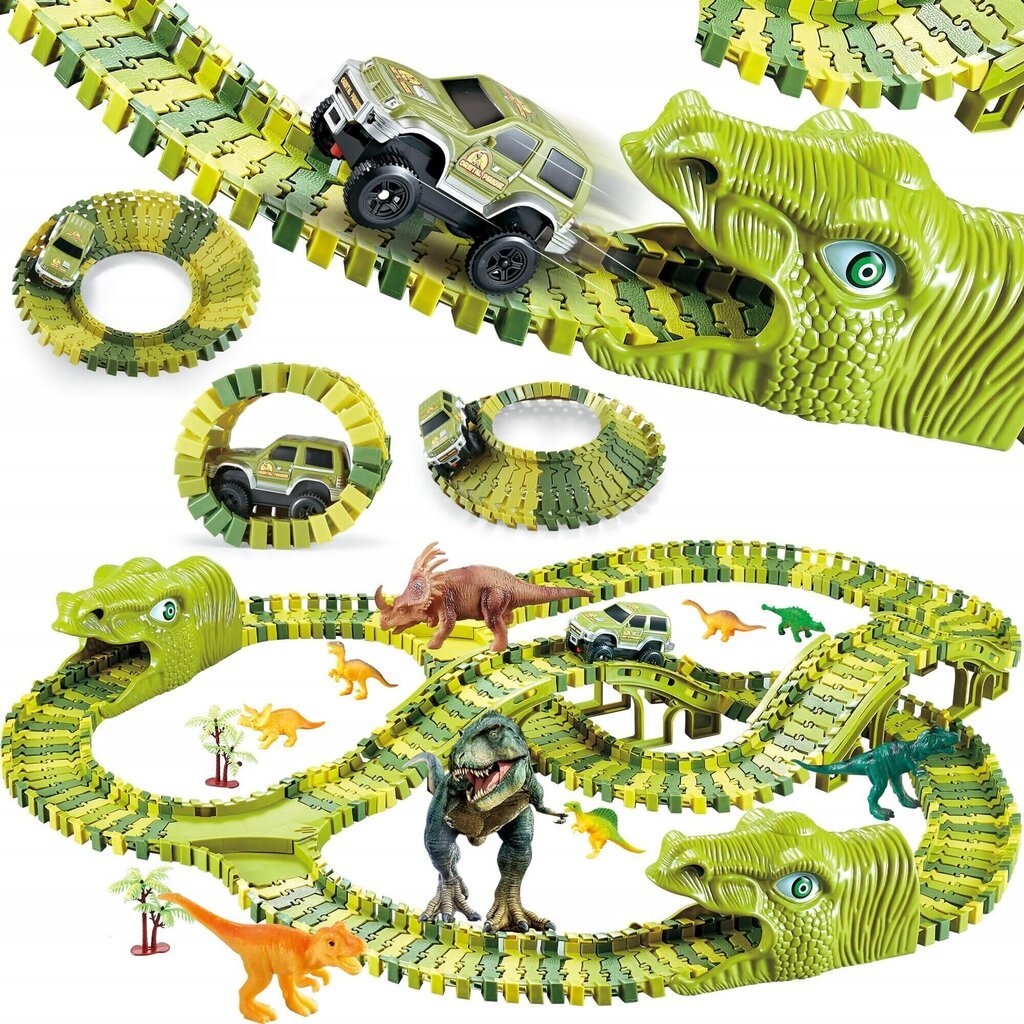 Kilparata Dinosaur park Springos, 240 osaa hinta ja tiedot | Poikien lelut | hobbyhall.fi