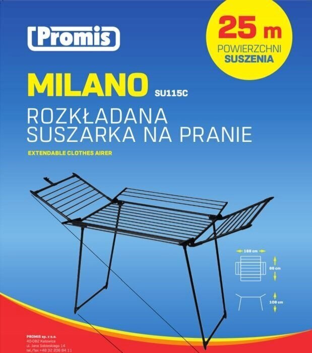 Promis kuivausrumpu, 94x165x88 cm hinta ja tiedot | Kuivaustelineet ja tarvikkeet | hobbyhall.fi