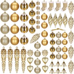 Kultaiset joulukoristeet hinta ja tiedot | Joulukuusen koristeet | hobbyhall.fi
