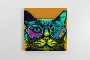 Pop-taide Kissa aurinkolaseilla 1 hinta ja tiedot | Taulut | hobbyhall.fi