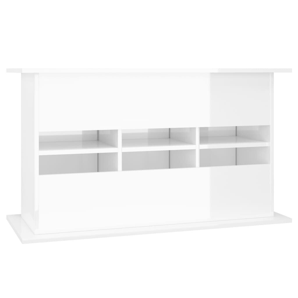 vidaXL Akvaarioteline korkeakiilto valkoinen 101x41x58 cm tekninen puu hinta ja tiedot | Akvaariotarvikkeet | hobbyhall.fi