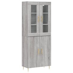 vidaXL Kaappi harmaa Sonoma 69,5x34x180 cm tekninen puu hinta ja tiedot | Lipastot | hobbyhall.fi