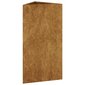 vidaXL Puutarhakukkalaatikko 40x34,5x75 cm Corten teräs hinta ja tiedot | Kukkalaatikot | hobbyhall.fi