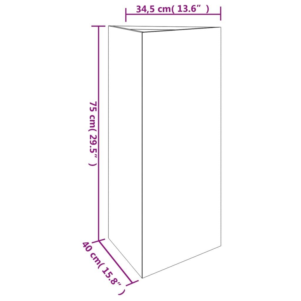 vidaXL Puutarhakukkalaatikko 40x34,5x75 cm Corten teräs hinta ja tiedot | Kukkalaatikot | hobbyhall.fi