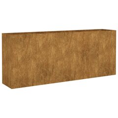 vidaXL Korotettu kukkalaatikko 200x40x80 cm Corten teräs hinta ja tiedot | Kukkalaatikot | hobbyhall.fi