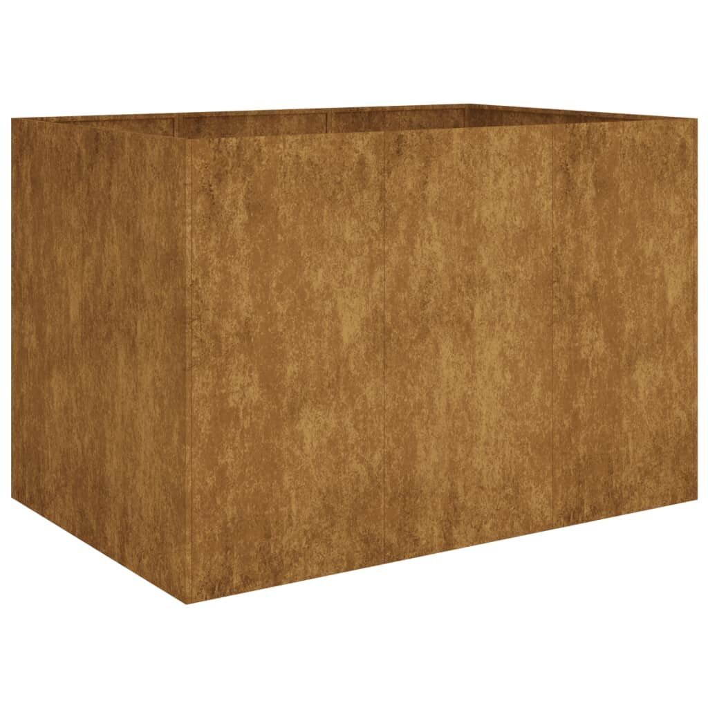 vidaXL Korotettu kukkalaatikko 120x80x80 cm Corten teräs hinta ja tiedot | Kukkalaatikot | hobbyhall.fi