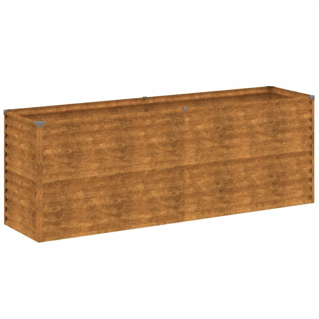 vidaXL Korotettu kukkalaatikko 196x50x69 cm Corten teräs hinta ja tiedot | Kukkalaatikot | hobbyhall.fi