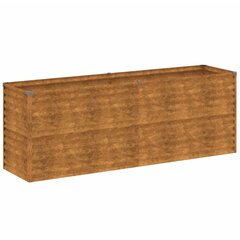 vidaXL Korotettu kukkalaatikko 196x50x69 cm Corten teräs hinta ja tiedot | Kukkalaatikot | hobbyhall.fi