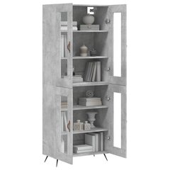 vidaXL Kaappi betoninharmaa 69,5x34x180 cm tekninen puu hinta ja tiedot | Lipastot | hobbyhall.fi