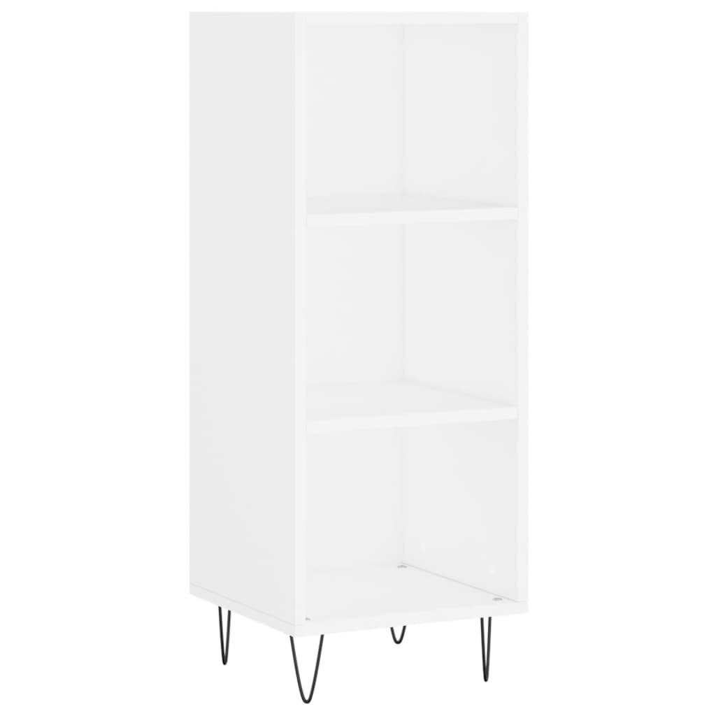 vidaXL Kaappi korkeakiilto valkoinen 34,5x32,5x180 cm tekninen puu hinta ja tiedot | Lipastot | hobbyhall.fi