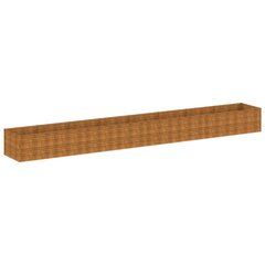 vidaXL Korotettu kukkalaatikko 770x100x69 cm Corten teräs hinta ja tiedot | Kukkalaatikot | hobbyhall.fi