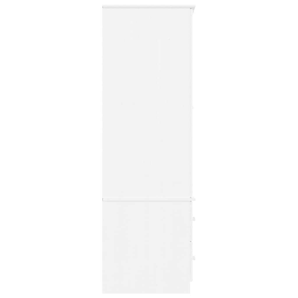 vidaXL Vaatekaappi ALTA valkoinen 90x55x170 cm täysi mänty hinta ja tiedot | Kaapit | hobbyhall.fi